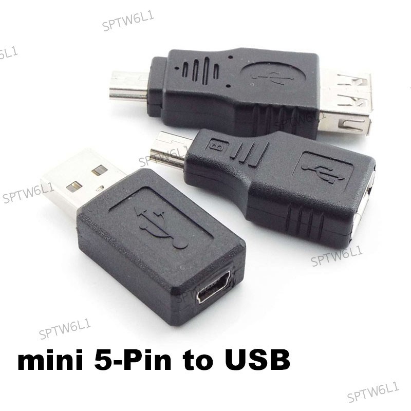 Usb 2.0 A 母頭公頭轉 Mini B 5 針母頭/公頭連接器適配器,適用於 Mini Type-A B 插孔分路