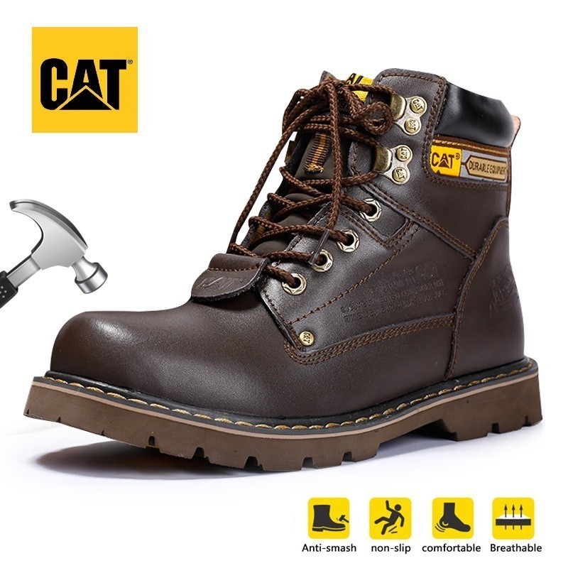 安全鞋 Caterpillar 鋼頭鞋 勞保鞋 工作鞋男 防砸 防滑 耐油耐酸 安全靴 CAT 8068