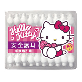 Hello Kitty安全護耳紙軸棉花棒（50支/盒）