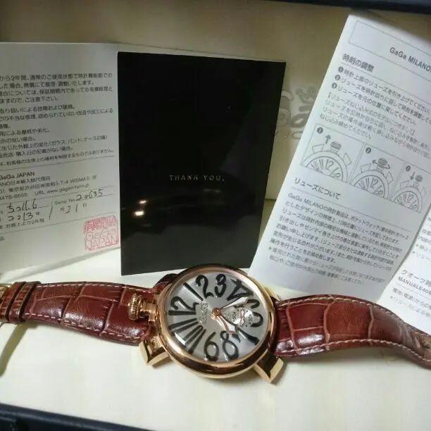 GaGa Milano 手錶 Manuale 金 48mm 日本直送 二手