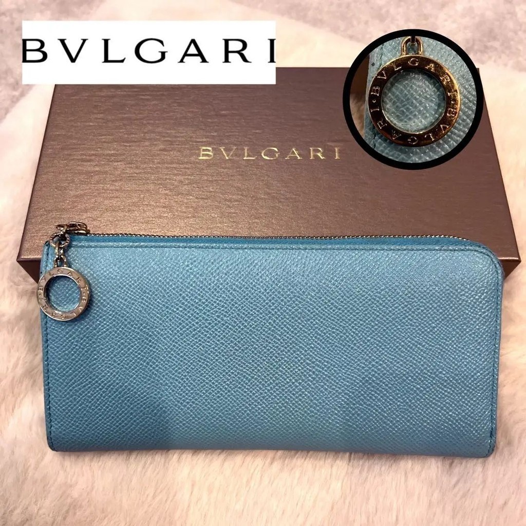 BVLGARI 寶格麗 長夾 藍色 mercari 日本直送 二手