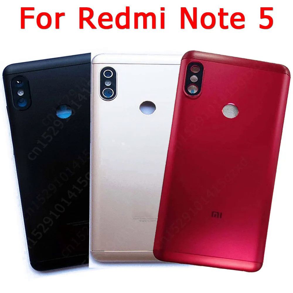 REDMI XIAOMI 適用於小米紅米 Note 5 後殼蓋外殼的背面電池蓋,帶粘合劑更換維修備件