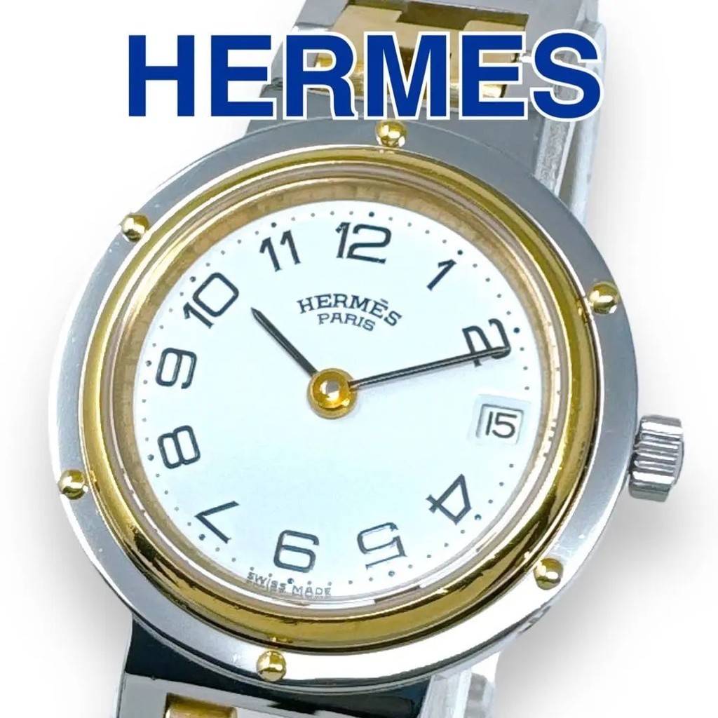 HERMES 愛馬仕 手錶 GP Clipper 女用 日期 日本直送 二手
