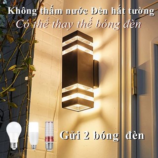 2 端方形圓柱 led 燈,3 種燈光模式防水,壁燈