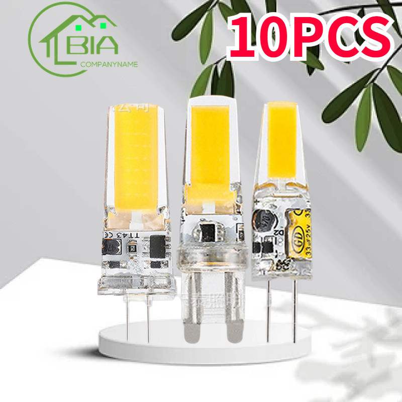 Bia HOME 10PCS G4/G9 LED 玉米 COB 燈珠,低壓矽膠玉米燈珠,12V/110V/220V,白光
