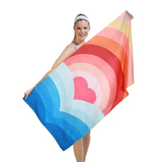 沙灘浴巾 雙面絨吸水 游泳速乾 沙灘巾 超細纖維 瑜伽運動毛巾