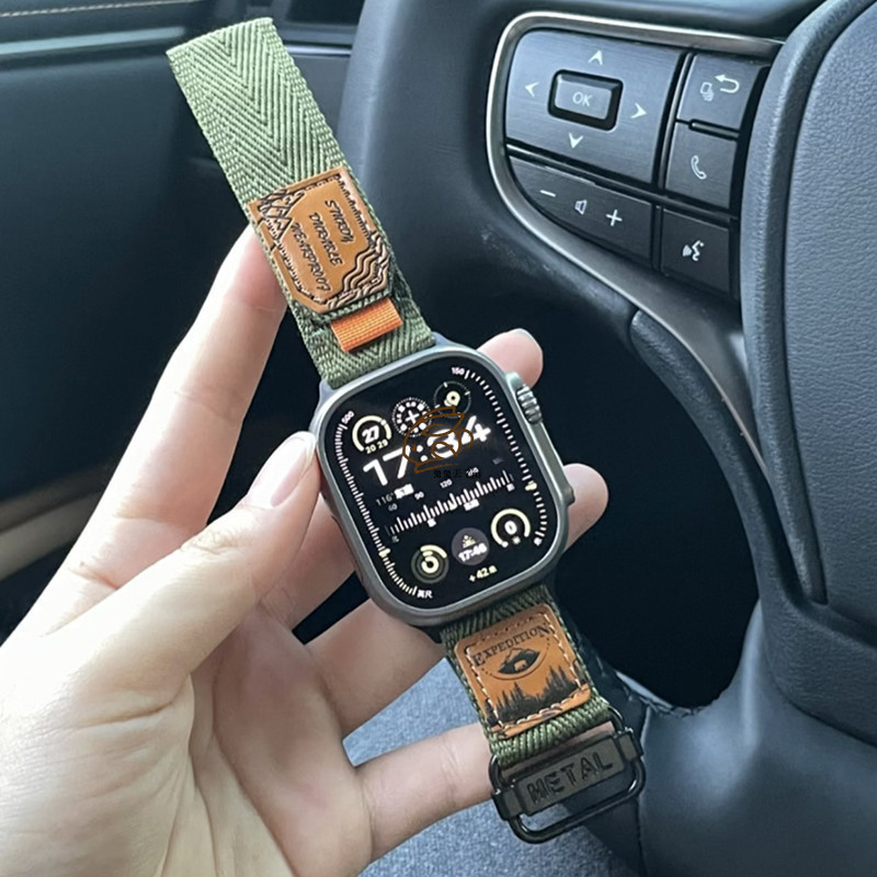 戰術尼龍錶帶 自由調節 適用 Apple Watch 11代 10代 9 8 7 6 Ultra2 42mm 46mm