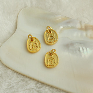 TL-(10pcs)-沙金包金保色十二生肖吊牌diy手工飾品配件項手鏈轉運掛件吊墜