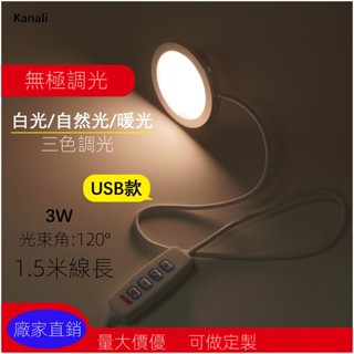 LED迷你小射燈5VUSB三色無極調光明裝3W手辦珠寶展櫃衣櫥櫃小燈