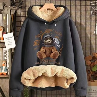 情侶外套 情侶衣 情侶衣服 羔羊絨大學T男秋冬季ins潮流情侶裝寬鬆大尺碼刷毛加厚保暖休閒外套