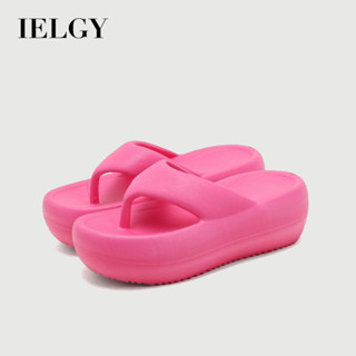 IELGY 芭比粉色厚底人字拖女夏季eva軟底平底休閒外穿夾拖鞋