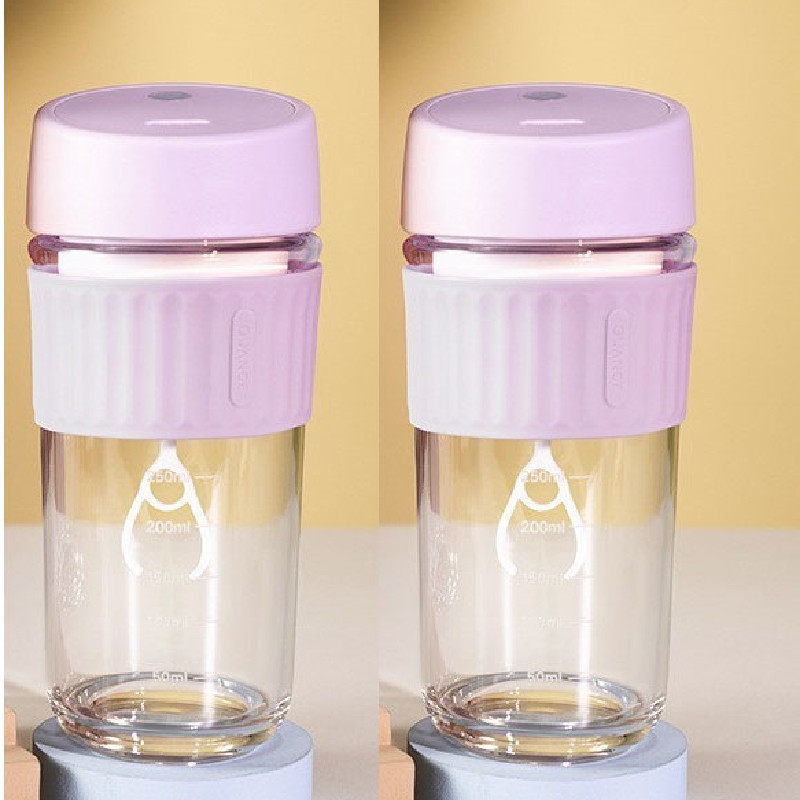 電動攪拌杯自動充電耐高溫水杯家用樂扣透明帶蓋玻璃杯子