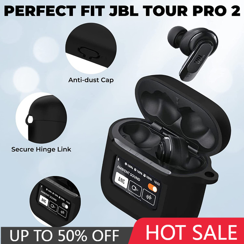 適用JBL Tour Pro 2 無線耳機保護套 jbltourpro2 保護殼 屏幕保護貼 耳塞套
