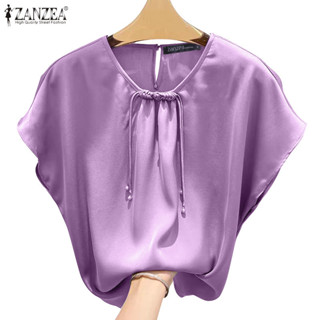 Zanzea 女式韓版休閒盤扣寬鬆純色日常襯衫