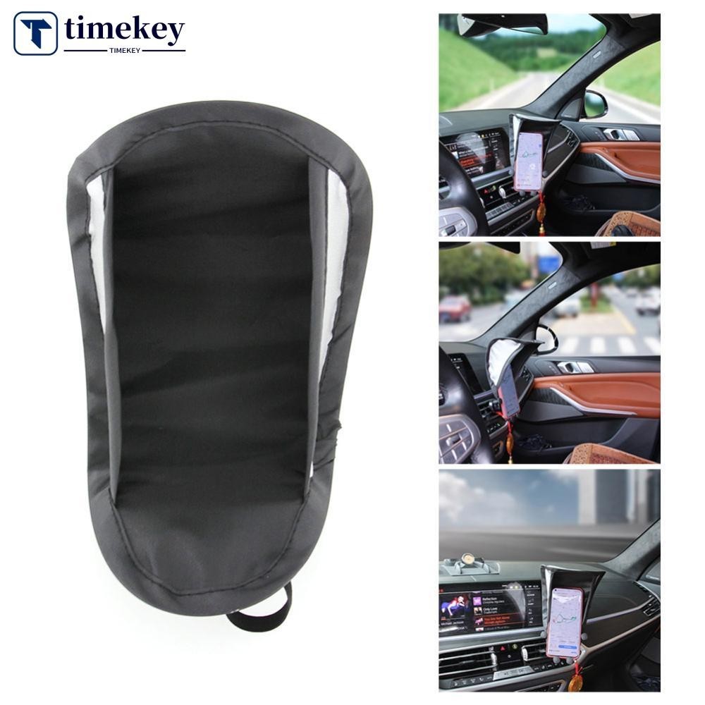 Timekey 1 件汽車儀表板手機防曬遮陽罩手機傘遮陽罩適用於摩托車自行車汽車防燙汽車內飾配件 F6L3