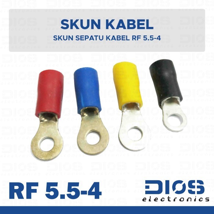 Hitam MERAH Skun 圓線 RF 5.5 4 紅色黑色黃色藍色電纜鞋
