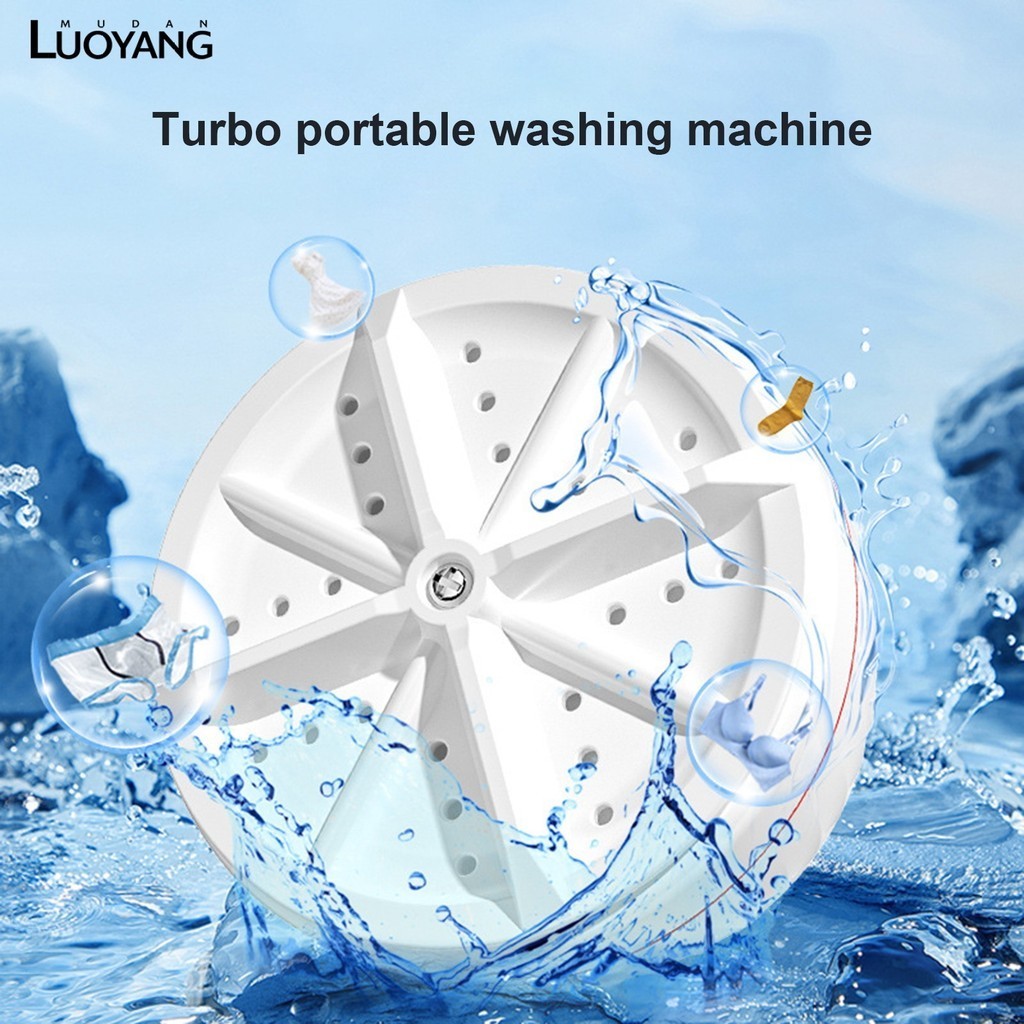 洛陽牡丹 迷你渦輪洗衣機超音波洗衣器小型自動清洗器