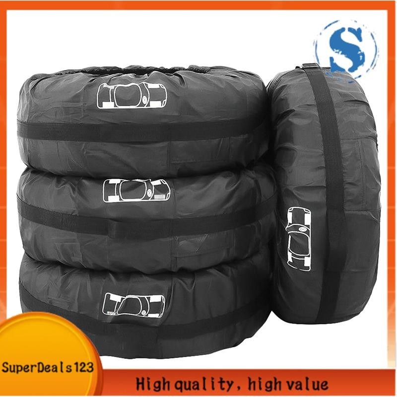 【SuperDeals123】汽車輪胎罩輪胎包備胎罩防塵防曬汽車輪胎罩4件套(L)