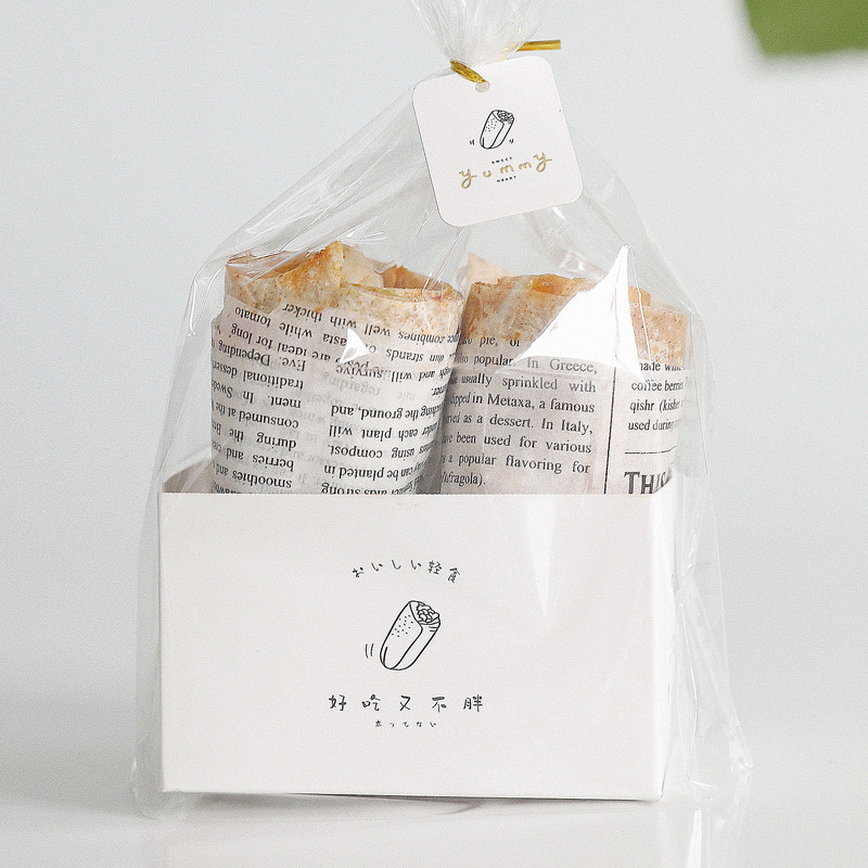 【現貨】【三明治包裝盒】輕食卷 包裝盒 網紅 三明治 包裝紙盒 烘焙 吐司麵包 打包袋
