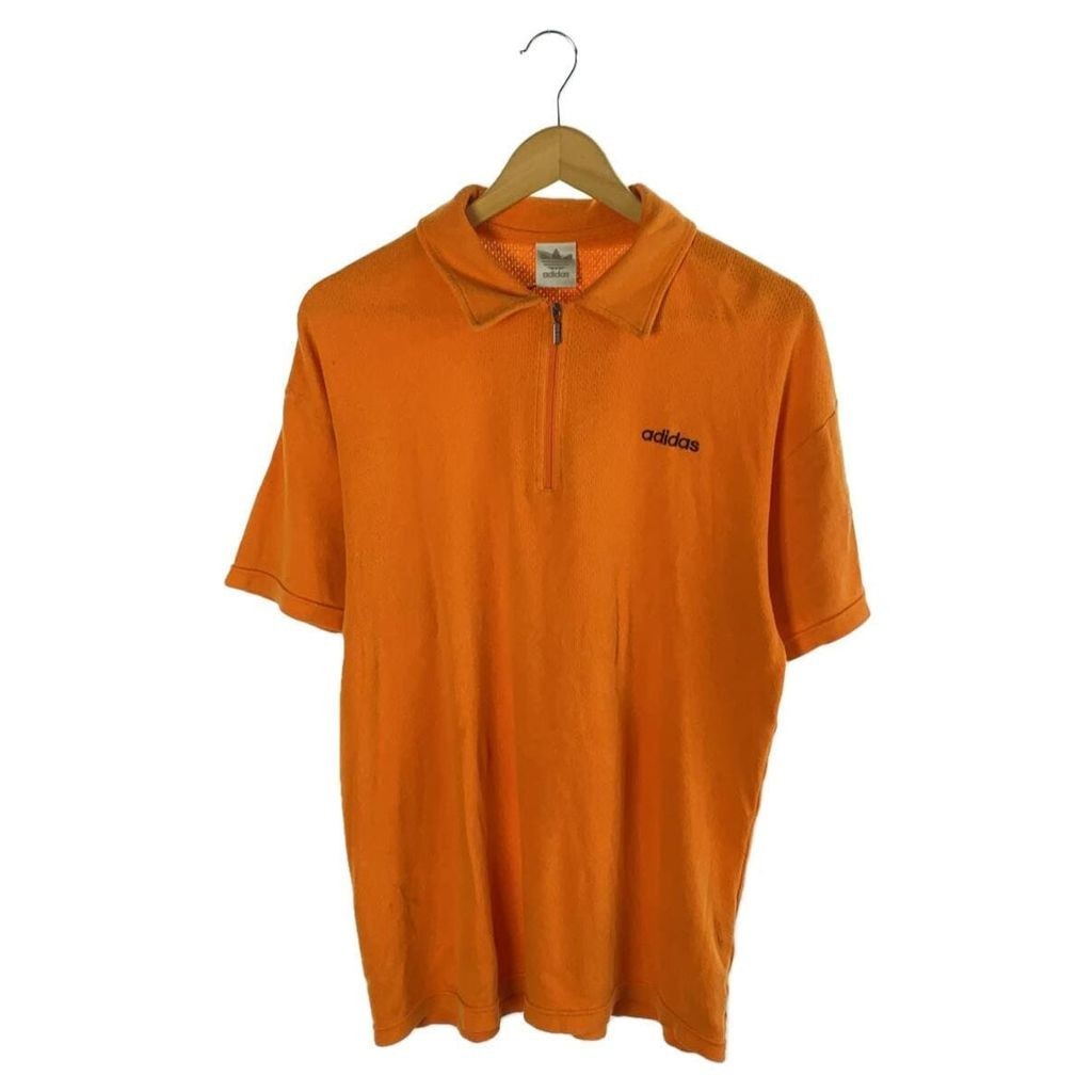 Adidas DESCENTE Orangepolo衫 襯衫橘色 棉 素色 日本直送 二手