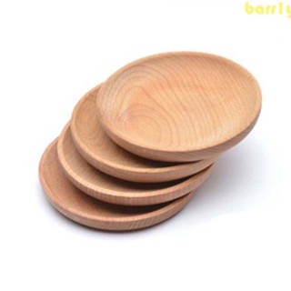 餐盤木製的山毛櫸木盤子圓水果蛋糕甜點盤 0VXP