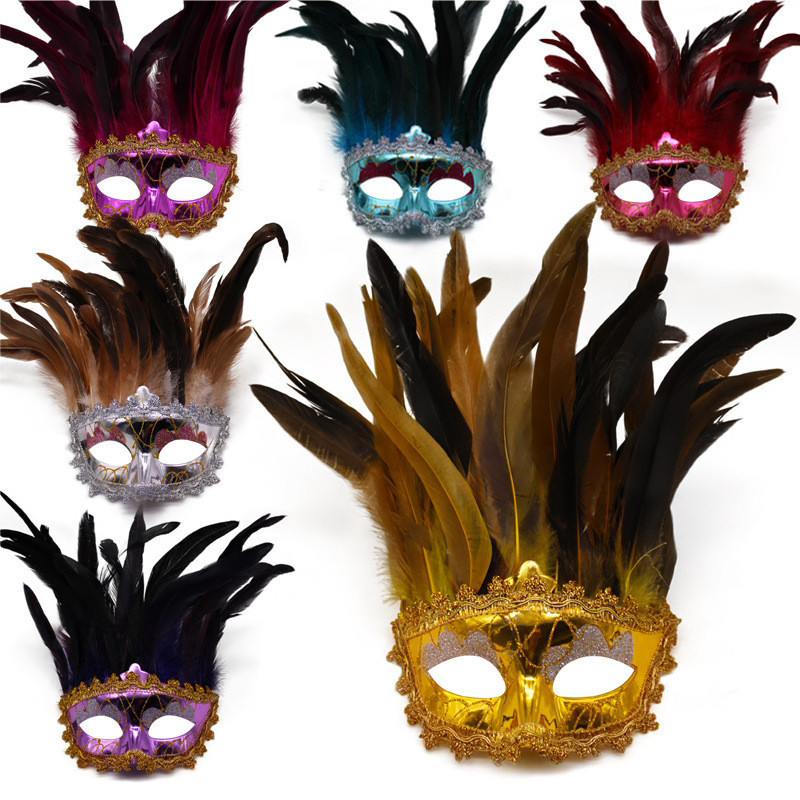 ✨24小時出貨✨A50威尼斯派對面具節日舞會cosplay舞臺表演印第安面具眼罩羽毛面具