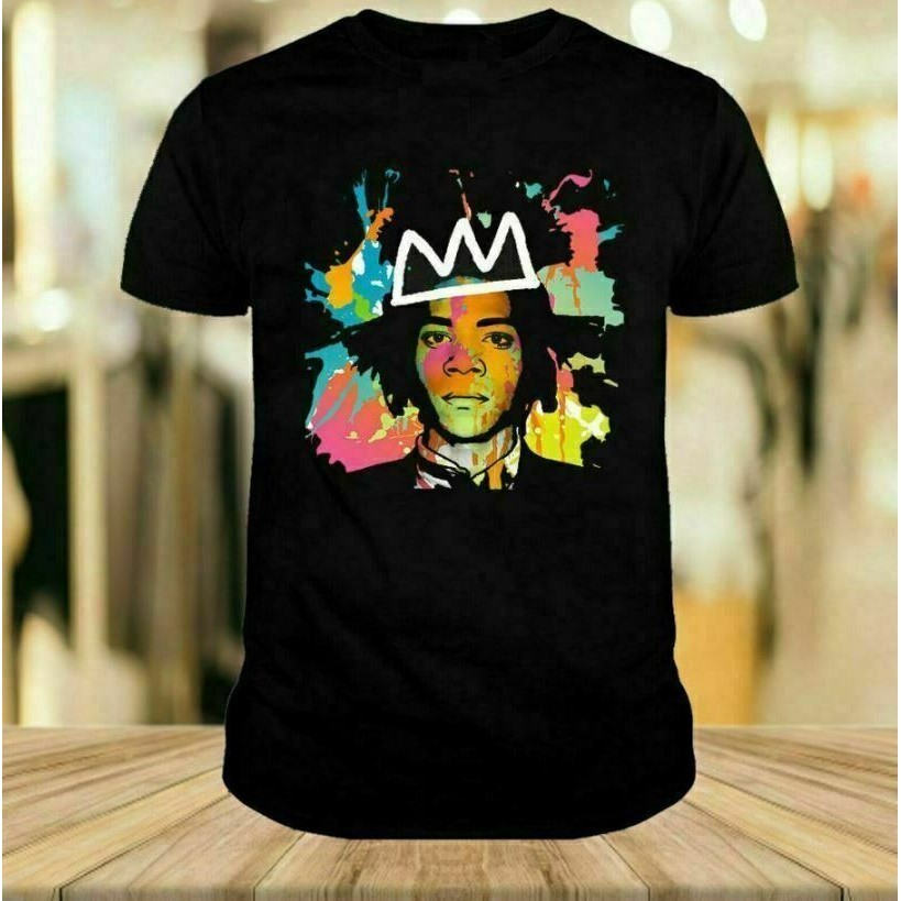 Jean Michel Basquiat T 恤搞笑棉 T 恤復古禮物中性棉上衣 T 恤