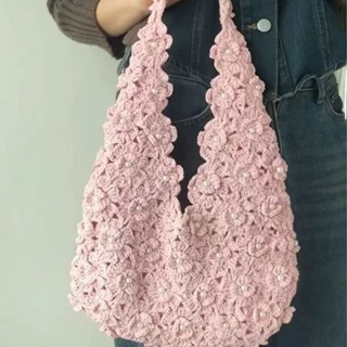 仙女櫻花包包毛線手工編織鉤針diy材料包針織單肩包打發時間手作 DIY手工生活館