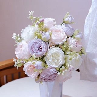 今禧 手捧花新娘韓式婚禮結婚領證模擬花束森系婚紗攝影拍照道具手捧花仿真花 生日禮物 情人節 交換禮物