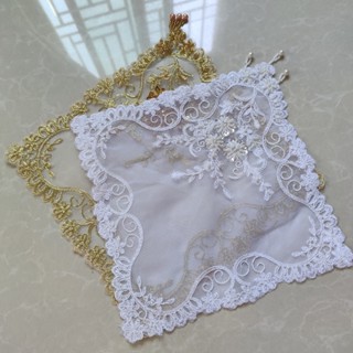 ♡刺繡餐墊♡ 現貨 歐式ins風蕾絲釘珠串珠刺繡 餐墊 桌墊防塵繡花萬能蓋巾桌布28釐米