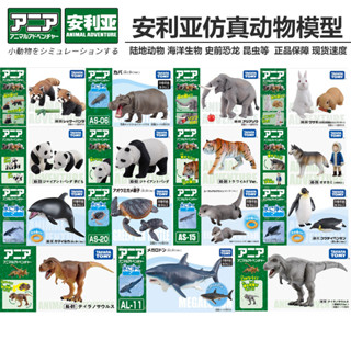 TOMY多美卡安利亞模擬陸地海洋野生動物模型老虎大象獅子鯊魚玩具