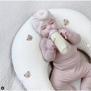 嬰兒安撫枕 月亮枕 防吐奶枕 防溢奶枕 ins新生嬰兒哺乳枕 寶寶刺繡抱枕 純棉月亮靠墊 兒童床上枕頭 可拆洗寶寶枕頭