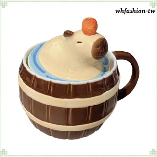 [WhfashionTW] Capybara 咖啡杯瓷杯 Capybara 茶汁牛奶飲水杯