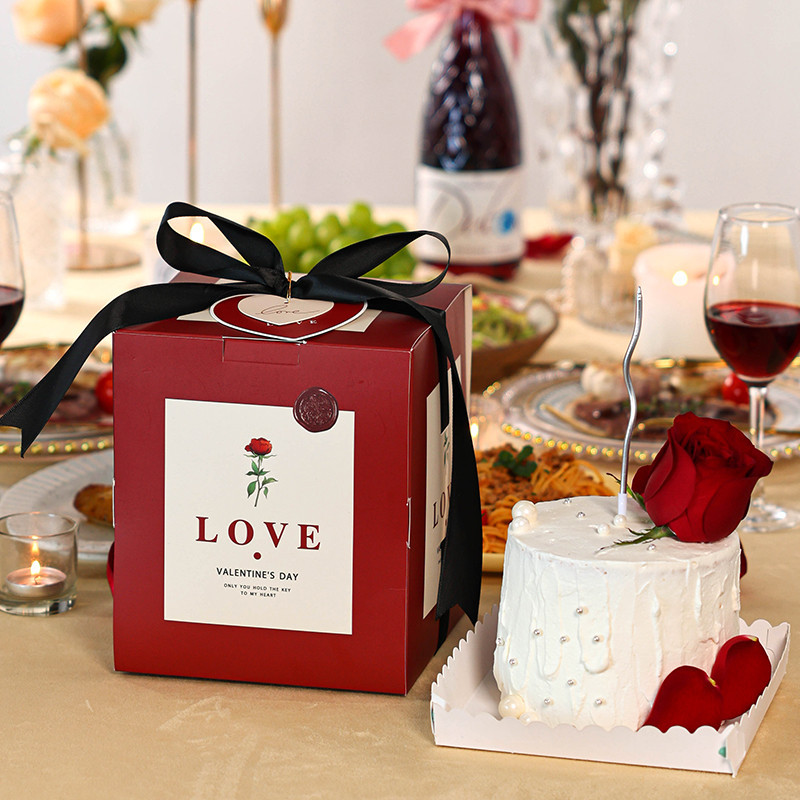 【客製化】【情人節蛋糕包裝】520 情人節 蛋糕盒 生日驚喜 創意 4寸 甜品 西點 包裝盒 提拉米蘇
