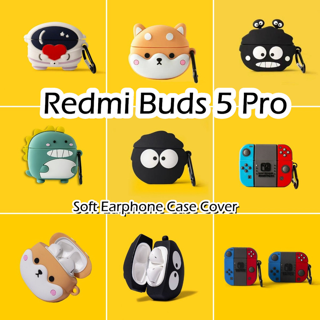 現貨! 適用於 Redmi Buds 5 Pro 保護套時尚酷炫卡通遊樂遊戲軟矽膠耳機保護套 NO.1