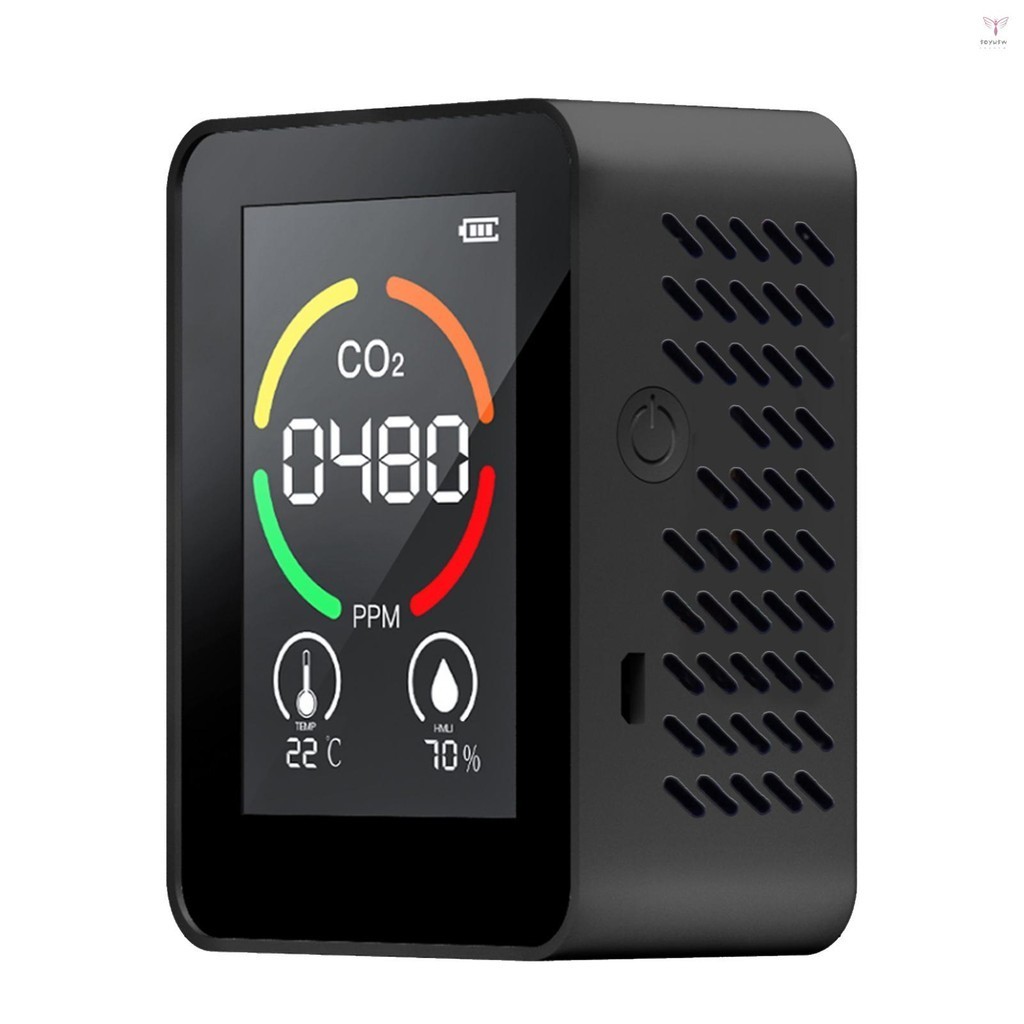 Uurig)3 合 1 二氧化碳檢測儀空氣質量監測儀溫度濕度空氣分析儀適用於家庭辦公室 CO2 數字 CO2 計