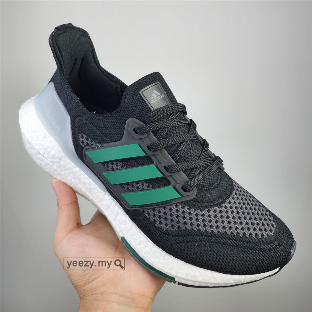 Ad Ultra Boost Ultraboost 2021 ub7.0men 女式中性跑鞋黑色綠色