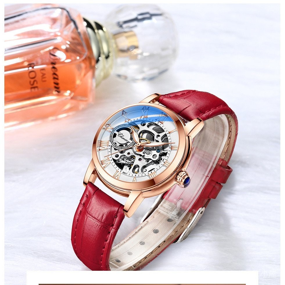 【品牌手錶】 CHENXI手錶 晨曦手錶女 女士休閒夜光防水腕錶 全自動鏤空機械錶 女表 Q5FQ