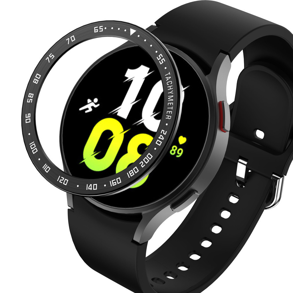適用於三星Galaxy Watch5/5pro手錶屬錶圈時間速度替換刻度圈Watch4 手錶圈不銹鋼化膜鏡面新款潮外殼套