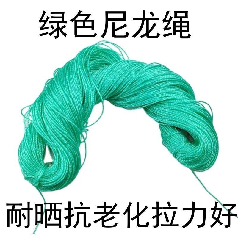 【台灣出貨】尼龍繩子 塑料繩 綠色細繩 漁網繩 打包繩補 網繩魚線繩 吊樹繩粗繩