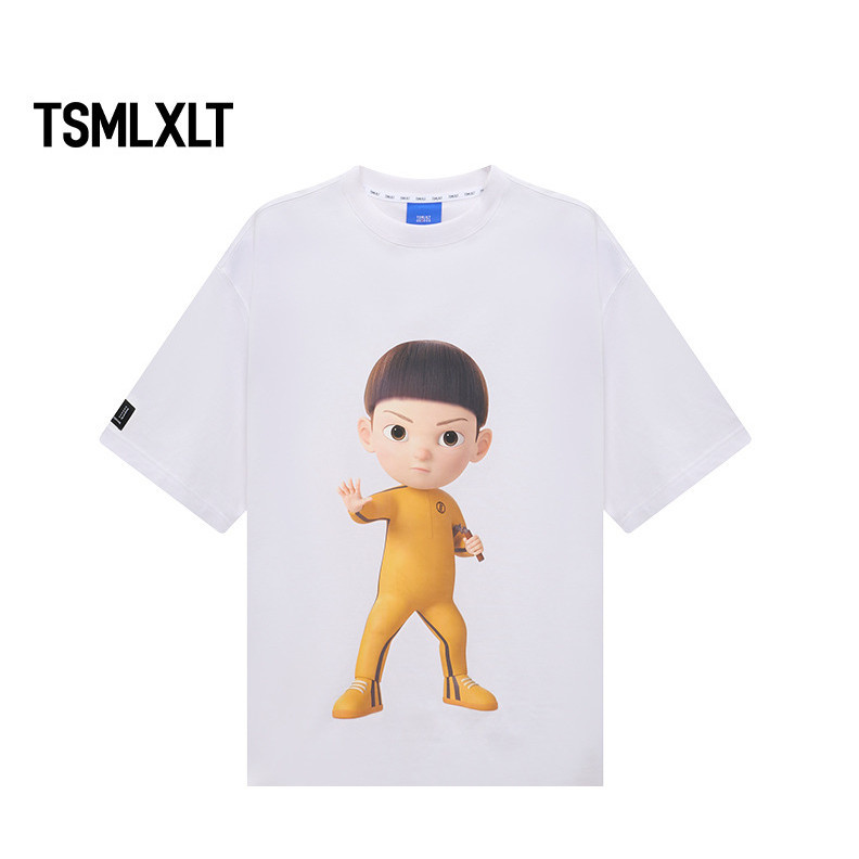 TSMLXLT1號系列潮牌時尚卡通印花純棉寬鬆短袖0522