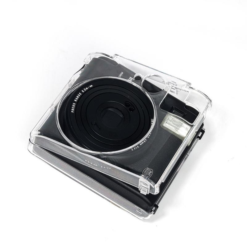 適用於 Instax Mini99 相機透明收納盒帶掛繩水晶蓋保護殼防刮防摔套
