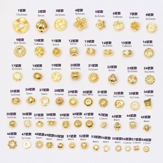 宏雲Hongyun-tc- (100pcs)18k金保色隔珠花托串珠隔片diy手鏈項鍊飾品配件散珠配飾
