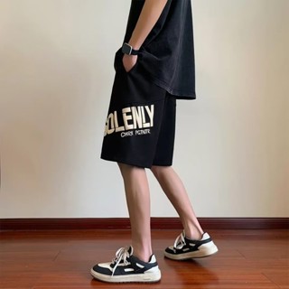【HOT 本舖】男裝 M-3XL 美式高街 運動短褲男 夏季薄款 ins褲子 潮牌大碼 直筒寬鬆 休閒五分褲