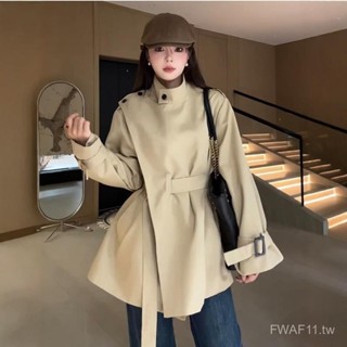 風衣外套女2025春秋韓版不規則小眾設計感氣質寬鬆收腰顯瘦短款薄 IXOK