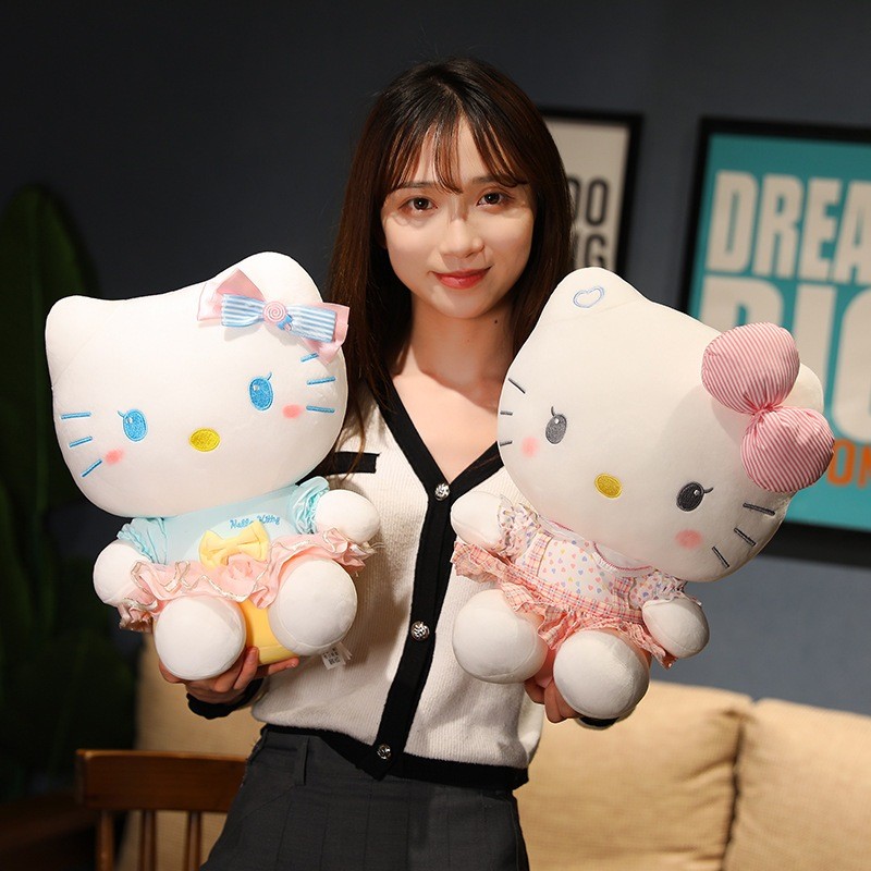 凱蒂貓玩偶 kt貓大號娃娃帶標籤Hello Kitty娃娃 毛絨玩具 kitty玩偶 kt貓凱蒂貓娃娃 玩偶 凱蒂貓娃娃