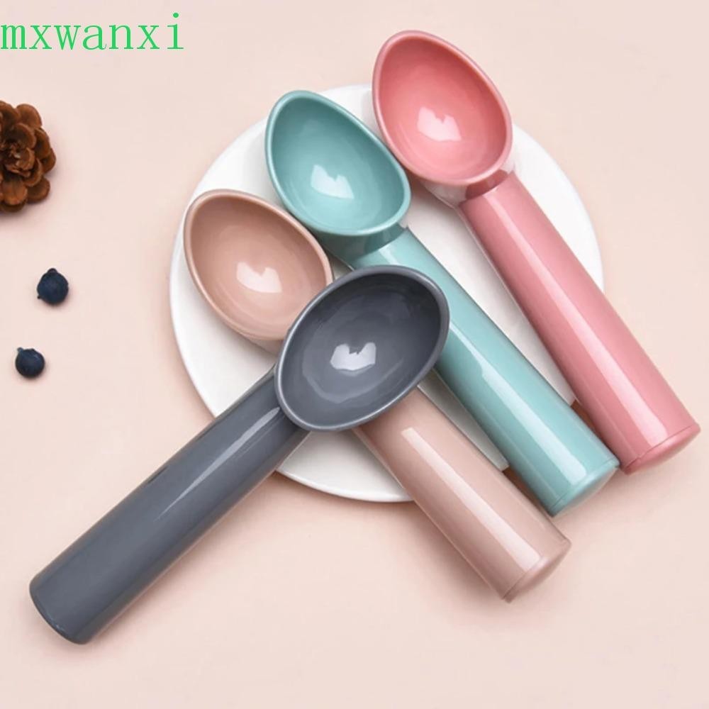 MXWANXI冰淇淋勺,馬卡龍顏色塑料奶油球手勺,甜品勺不粘加厚水果泥鏟夏季