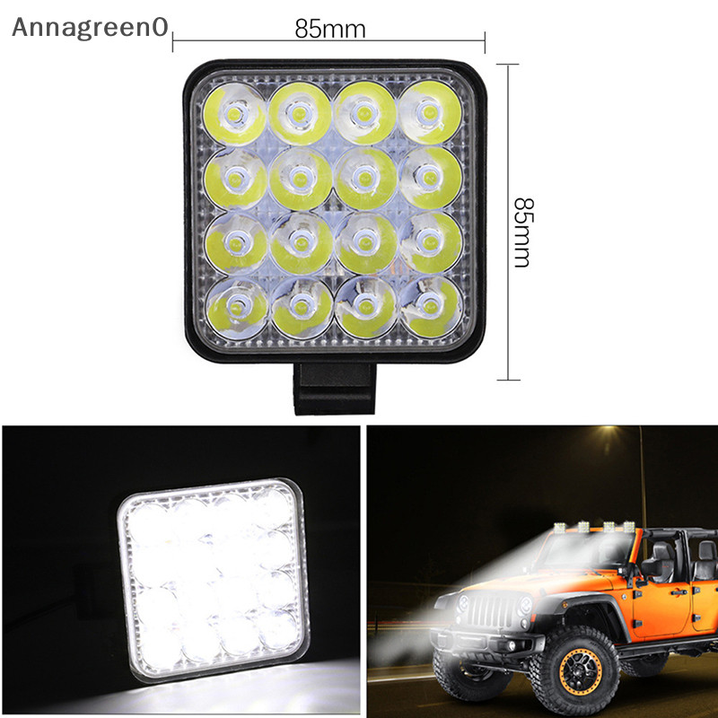 Anna 方形 48W LED 工作燈 12V 24V 越野泛光燈,適用於汽車卡車 SUV
 結束