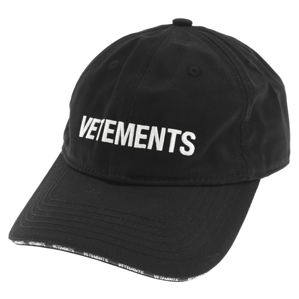 ete VETEMENTS me ICON Co A On 5帽子二十三 黑色 前臺 刺繡 日本直送 二手