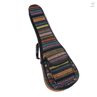 特殊民族風格 23 英寸 Ukelele Ukulele Uke 包背包盒 6 毫米棉墊耐用彩色帶可調節肩帶,適用於音樂